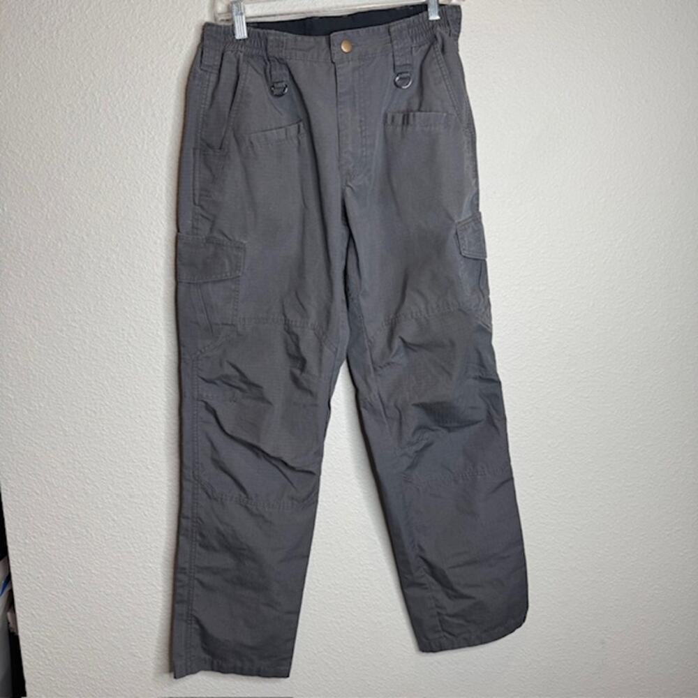 Mens Durable Tactical Pants Sz 32/34 Gray Taclite Ripstop Cargo Work